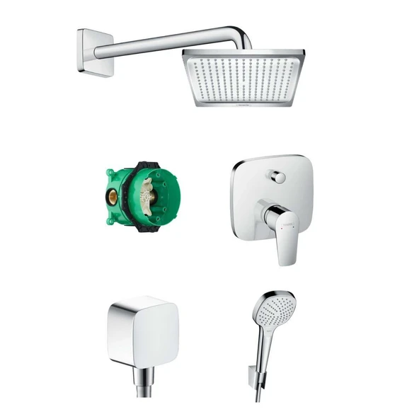 Hansgrohe Talis E Ankastre Kare Banyo Seti Krom