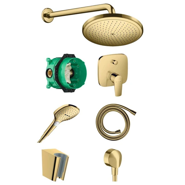 Hansgrohe Talis E Ankastre Banyo Seti Altın