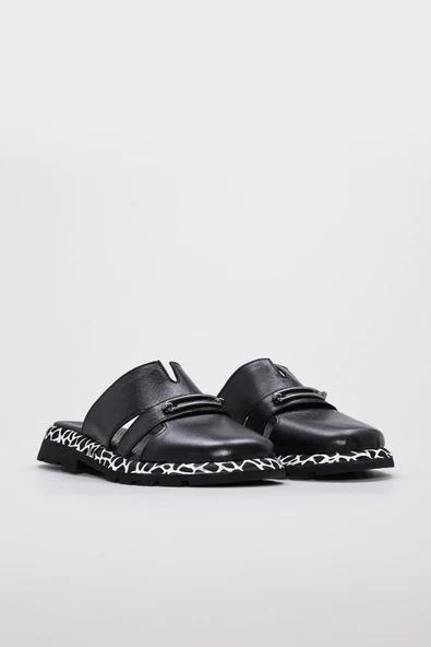 Hakiki Deri  Kadın Düz Terlik 710ZA992-1 - Resim 9