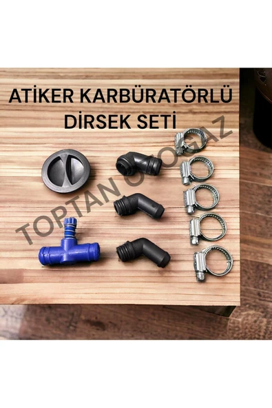 ATİKER  KARBÜRATÖRLÜ REGÜLATÖR DİRSEK SET + AYAR VANASI