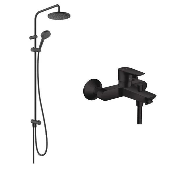 Hansgrohe Vernis Blend Mat Siyah Duş Kolonu Seti