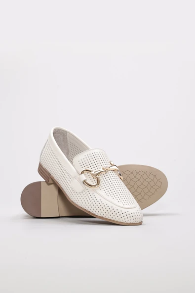 Hakiki Deri  Kadın Babet Ayakkabı 657ZA6000TK - Resim 3