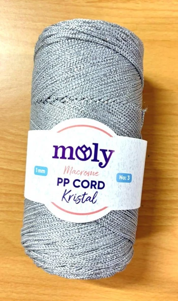 Angel Çanta Aksesuar Moly Yarn 200 Gr Simli Polyester Makrome No:60
