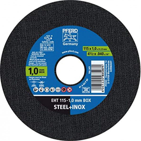 Pferd 115 x 1 İnce İnox Kesici Taş İnox Box 25 Adet 935071