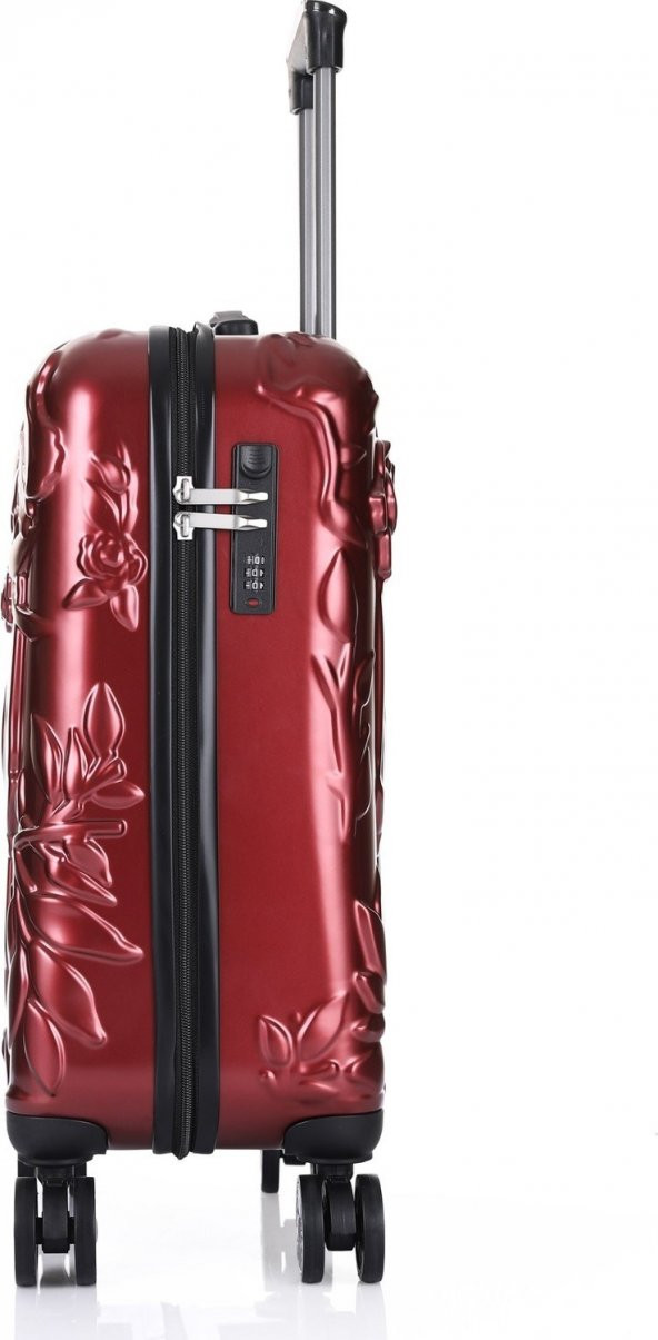 Ççs 5217 Kuru Kafa Polikarbon Büyük Boy Valiz Bordo - 3