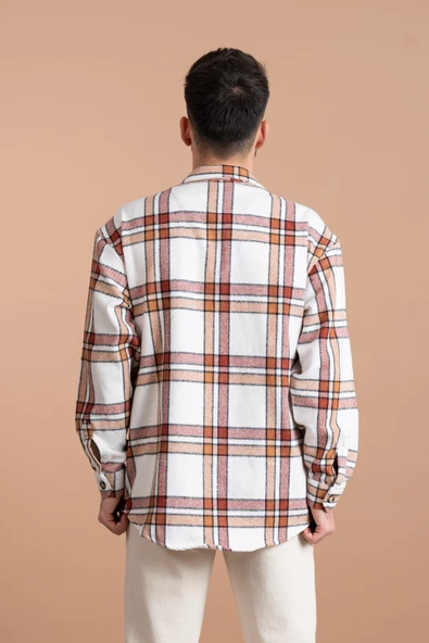 OVERSİZE ERKEK ODUNCU EKOSELİ GÖMLEK - Resim 4