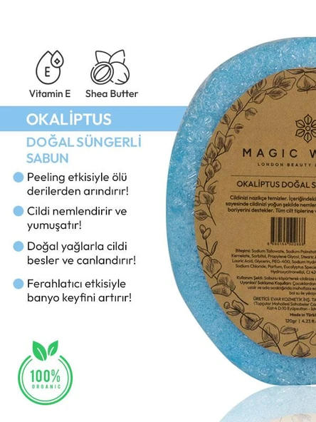 Süngerli Doğal Sabun Okaliptus - 2