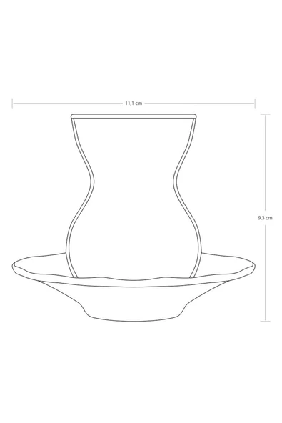 Paşabahçe 950051 Dantel Porselen Tabaklı Çay Takımı 12 Parça - 3