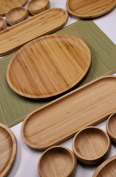 Atbyhome Bambu Harmony 6 Kişilik 15 Parça Bambu Kahvaltı Seti - Kahvaltı Takımı Sunum Seti - 4