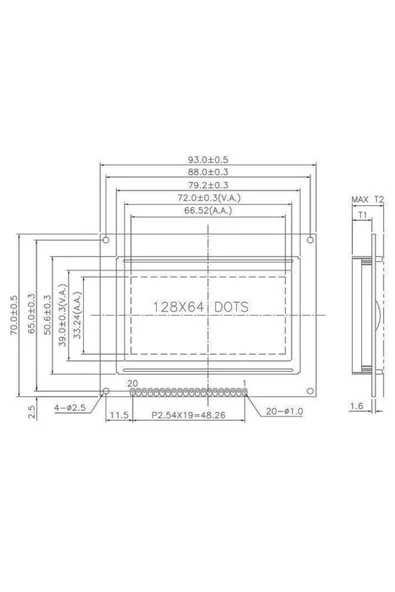 Rodevino 12864B V2.0 Grafik LCD Ekran Modülü - Mavi Renkli - Resim 5