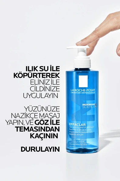 Effaclar Yağlı ve Akneye Eğilimli Ciltler için Temizleme Jeli Yeniden Dolum Paketi - Refill 400ml - Resim 8