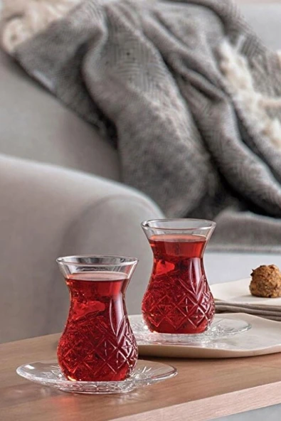 Paşabahçe Timeless Kesme Kristal Çay Bardağı Seti Takımı 12 Parça Çay Seti 96992