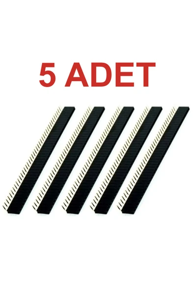 Rodevino 5 Adet 1x40 Dişi Header 90 Derece 2.54mm Standart Boy 40 Pin ürün görseli
