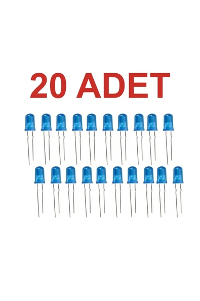 Rodevino 20 Adet 5mm Mavi Led