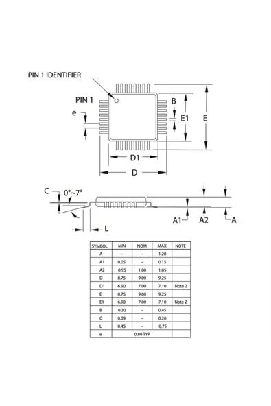 Rodevino Atmega328p U-kr Smd 8-bit 20mhz Mikrodenetleyici Tqfp-32 Uno Da Olan Işlemci - Resim 3