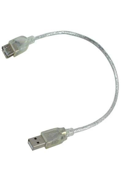 Rodevino Usb Uzatma Kablosu 50 cm Şeffaf Usb 2.0 Uzatma Kablo