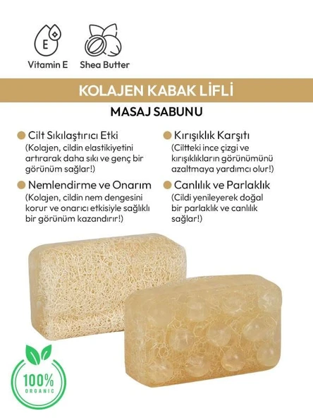 Doğal Kabak Lifli Sabun Kolajen - 3