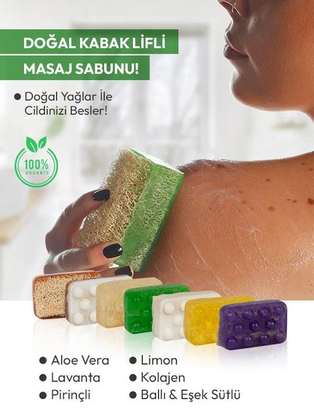 Doğal Kabak Lifli Sabun Limon - 2