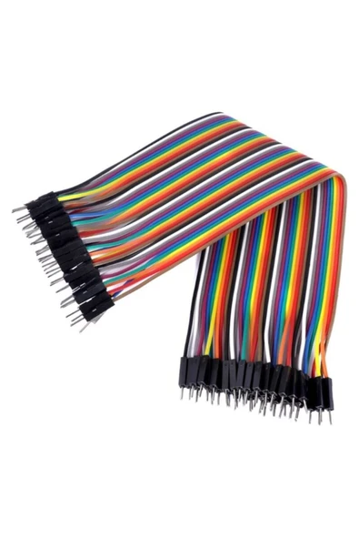 Rodevino Erkek-erkek Jumper Kablo 40 Adet 20 Cm 2.54 Mm Arduino ürün görseli