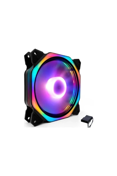 Rodevino 12 Cm Soğutucu Kasa Fanı Ledli Işıklı Renkli Sessiz Bilgisayar Fan ürün görseli