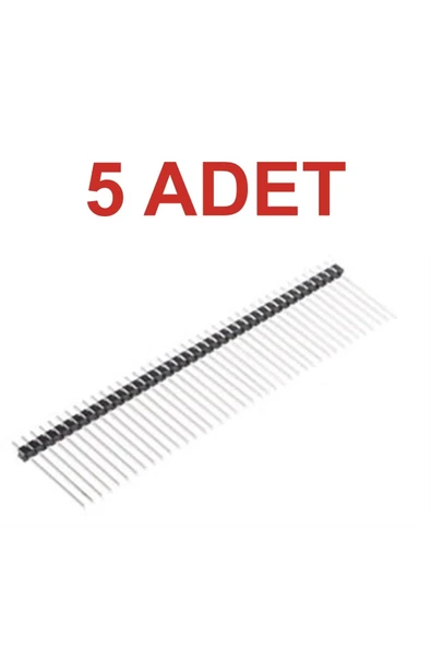 Rodevino 5 Adet Uzuun Erkek Header 1x40 23mm 180° Derece 2.54mm