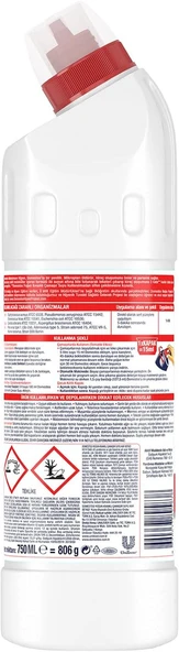 Domestos Yoğun Kıvamlı Kar Beyazı Çamaşır Suyu 750 ml x 3 adet - Resim 2