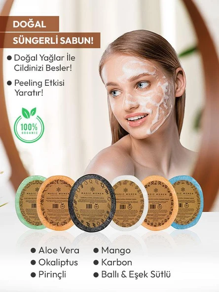 Süngerli Doğal Sabun Aleovera - 6