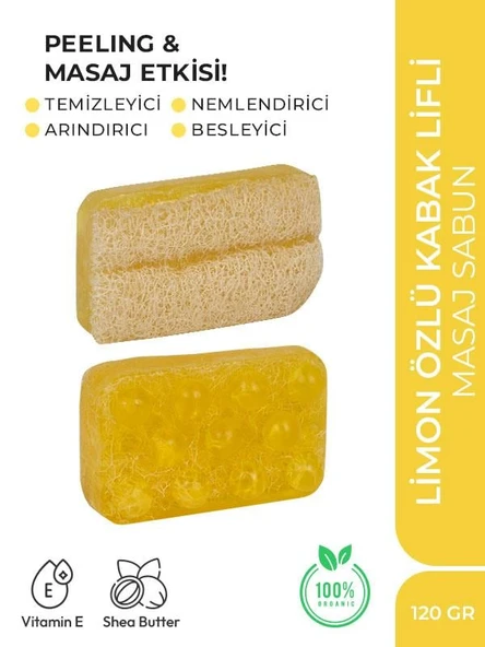 Doğal Kabak Lifli Sabun Limon
