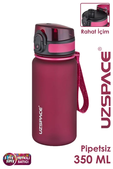 Uzspace 350 ML Pipetsiz Softtouch Tritan Çocuk Su Matarası -FF350MLUZS - 2