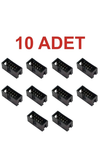 Rodevino 10 Adet 10 Pin Idc Konnektör Erkek 180 Derece