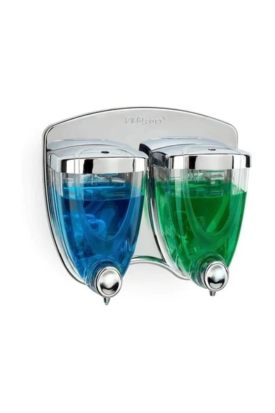 Flosoft F038 Sıvı Sabunluk Ikiz 350+350 ml Krom Kaplama