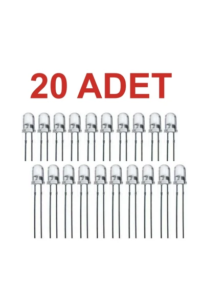 Rodevino 20 Adet 5mm Beyaz Led ürün görseli