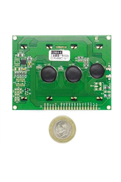 Rodevino 12864B V2.0 Grafik LCD Ekran Modülü - Mavi Renkli - Resim 4