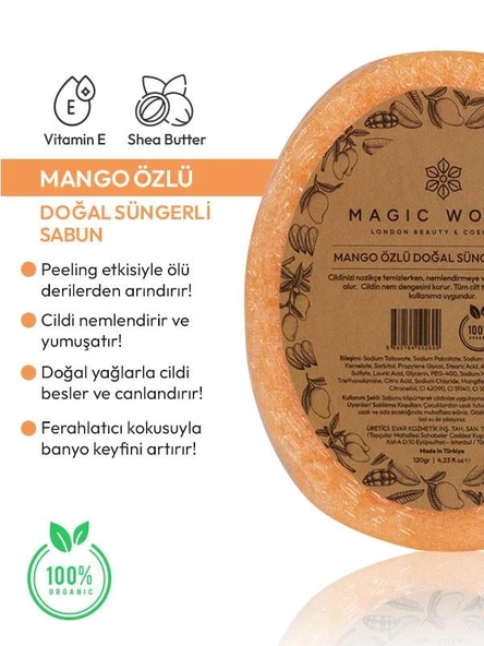 Süngerli Doğal Sabun Mango - 3