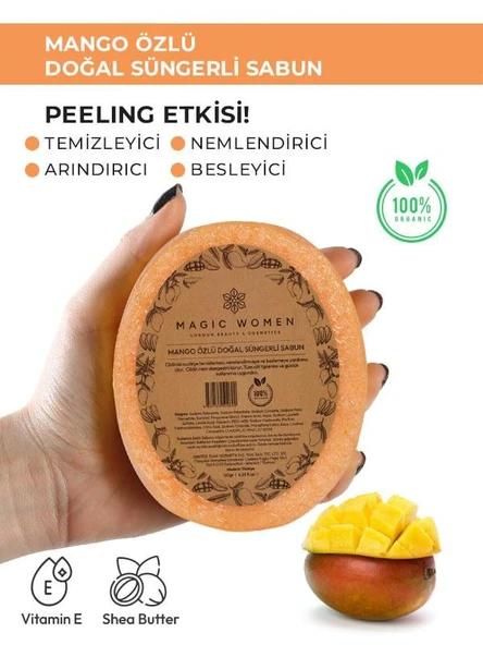 Süngerli Doğal Sabun Mango - 2