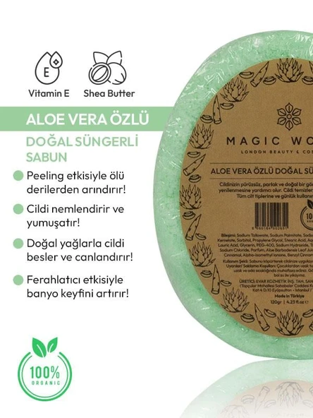 Süngerli Doğal Sabun Aleovera - 3