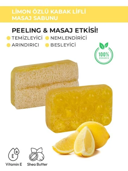 Doğal Kabak Lifli Sabun Limon - 6