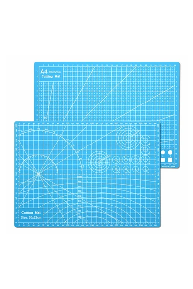 Rodevino A4 Kesme Matı - Kesme Tablası - Kesim Altlığı - 21*30cm - Mavi - Cutting Mat ürün görseli