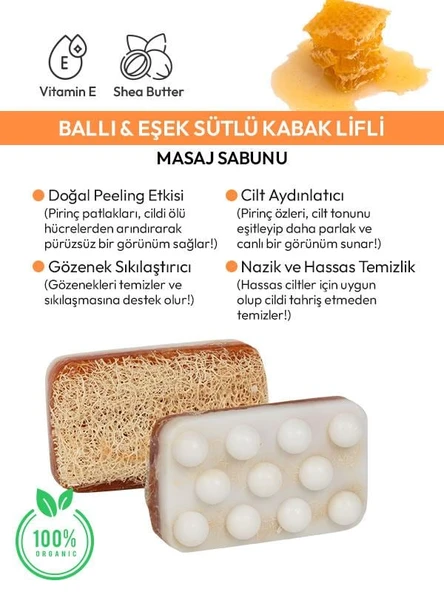 Kabak Lifli Sabun Ballı Eşek Sütlü - 3