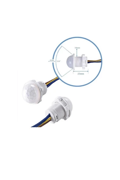 Rodevino 220V Hareket Pır Sensörü - Otomatik Lamba Sensörü - Resim 4