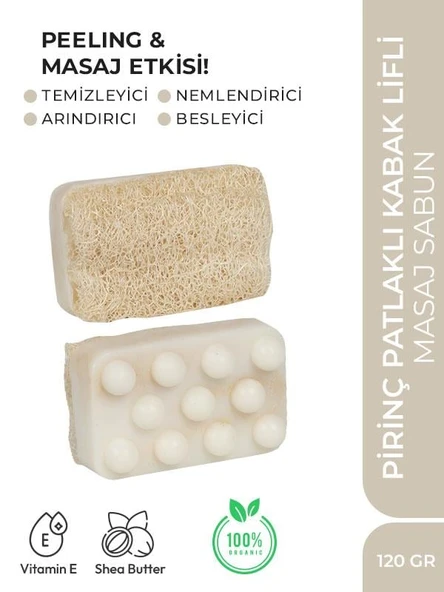 Doğal Kabak Lifli Sabun Pirinç Patlağı