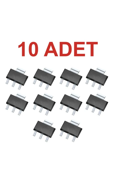 Rodevino 10 Adet Ams1117 Smd 5v Doğrusal Voltaj Regülatörü