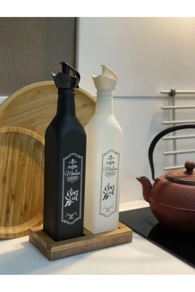 Miraçer Standsız Siyah&beyaz İkili Yağlık&sirkelik Seti 500 Ml + 500 Ml
