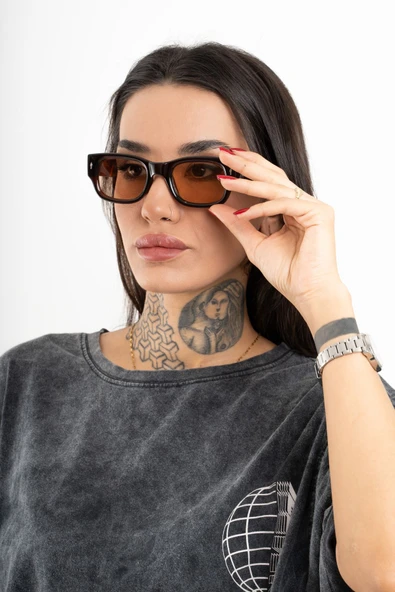 Cateye Kare Yeni Sezon Unisex Güneş Gözlüğü UV400 - 4