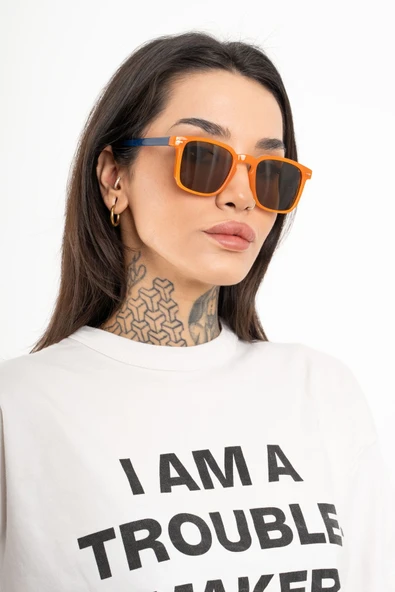 Cateye Kare Cris Model Unisex Güneş Gözlüğü UV400 - RG23043 - 4