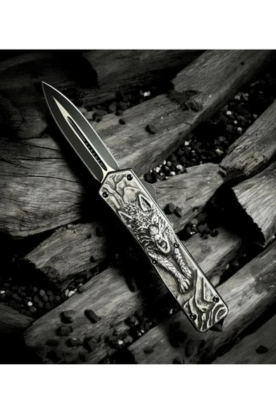 Microtech Kurt Kabartmalı Çelik Çakı ürün görseli