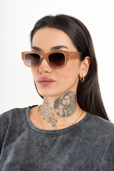 Cateye Kare Yeni Sezon Unisex Güneş Gözlüğü UV400 - 3