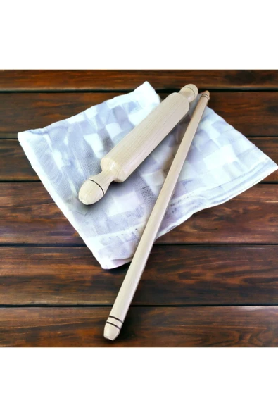 Miraçer MERDANE VE OKLAVA SETİ 2 PRÇ  ZEYTİNYAĞI KAPLAMALI ürün görseli 1