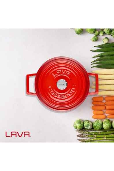 Lava Döküm Yuvarlak Tencere. Trendy Çap(Ø)20cm. - 7