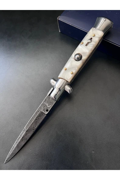 Italyan Stilletto Damasgus Akc Çakı - Resim 2